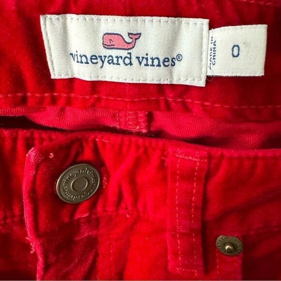 Vineyard Vines red velvet jeans size 0 - Picture 5 of 6